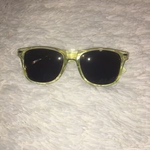 Yellow semi-transparent sunglasses